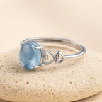Регулируемое кольцо «Cristal de Mer» с аквамарином 