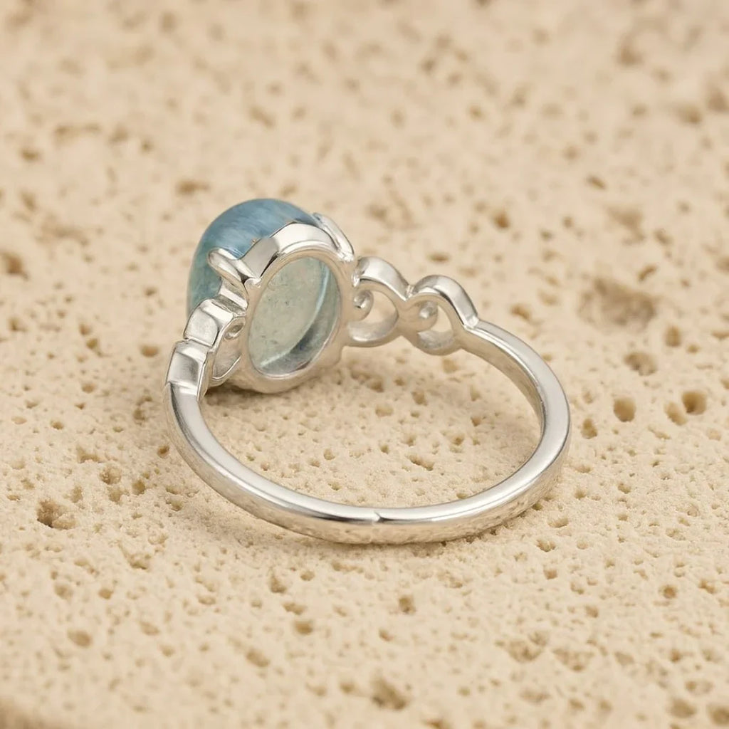 Регулируемое кольцо «Cristal de Mer» с аквамарином 