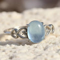 Регулируемое кольцо «Cristal de Mer» с аквамарином 
