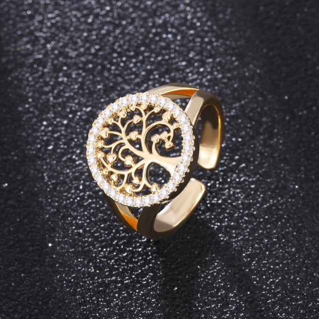 Gold Tree of Life Ring for Women