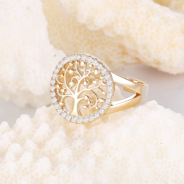 Gold Tree of Life Ring for Women