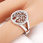 Silver Tree of Life Ring for Women