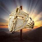 Christian Jesus Ring with Rhinestones