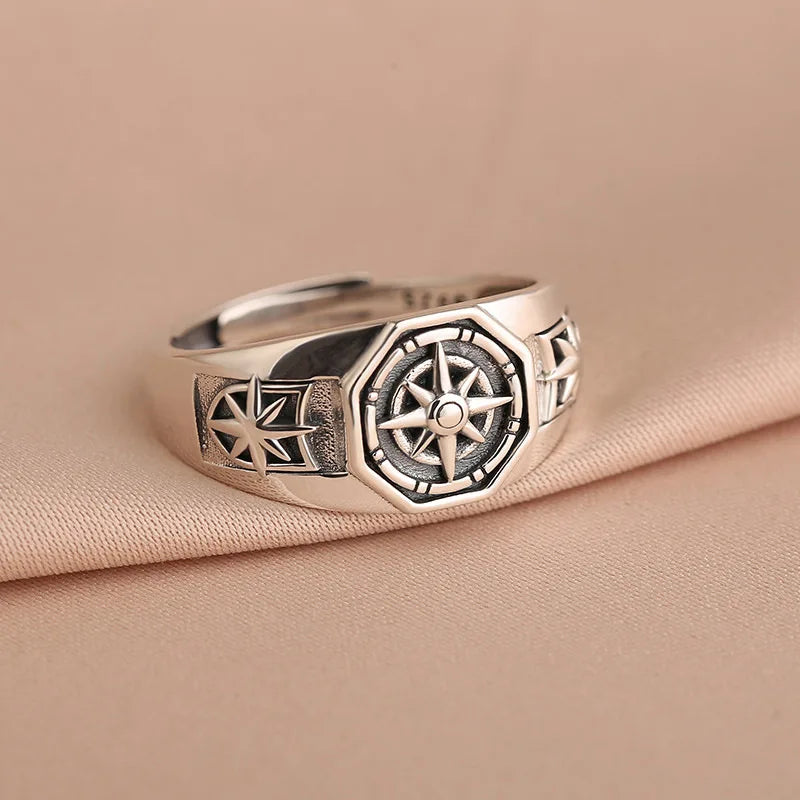 Bague Anneau Rose des Vents