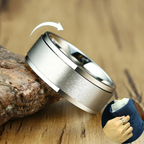 Men's Anti-Stress Spinner Ring Silver