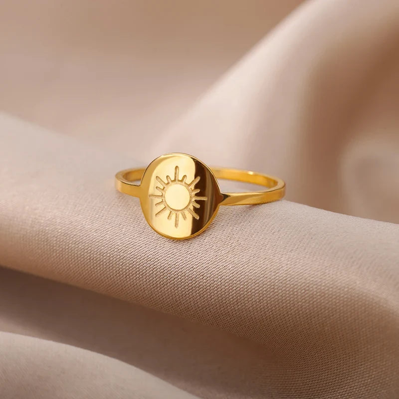 Women's Sun Ring in gold