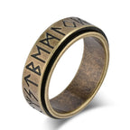 Кольцо Viking для мужчины антистресс вращающееся золотистое