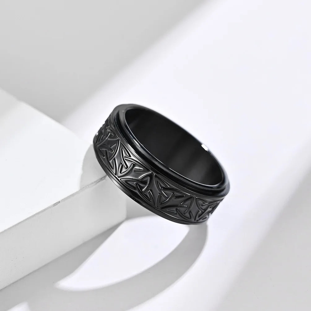 Viking Anti-Stress Ring for Men and Women, black