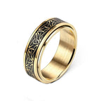 Viking Anti-Stress Ring for Men and Women, gold