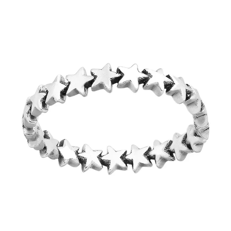 Bague avec Croissant de Lune et Astres