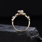 Bague avec Croissant de Lune et Zircon or