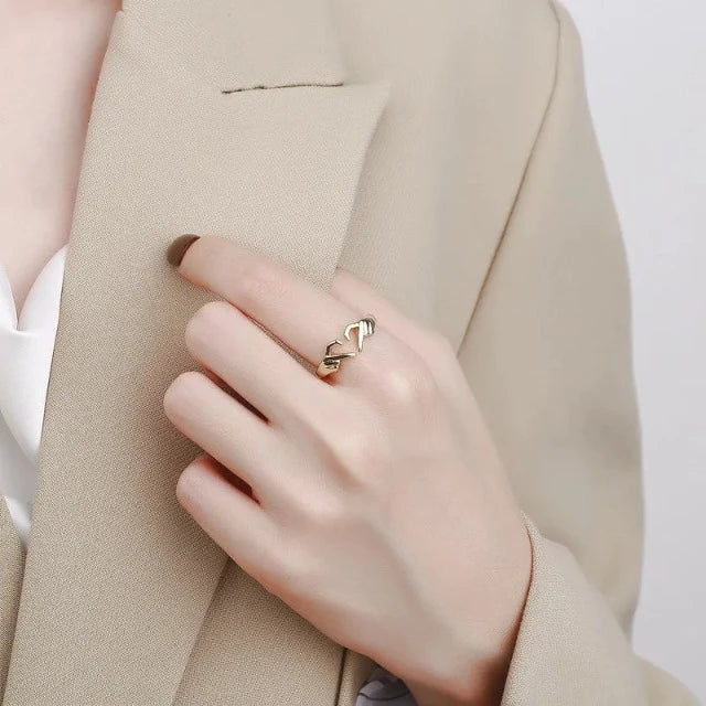 Romantic Heart Ring Silver 