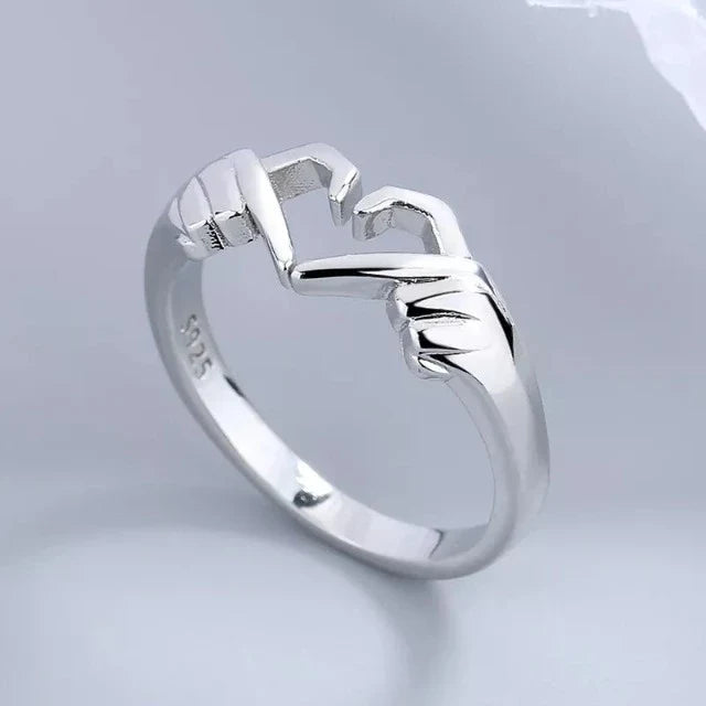 Romantic Heart Ring Silver