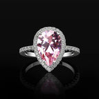 Water Drop Zircon Ring Rose Gold