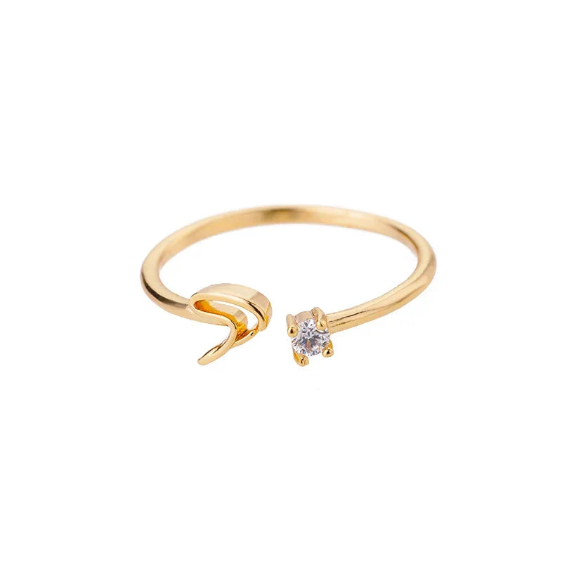 Fine women's ring personalized with initial s