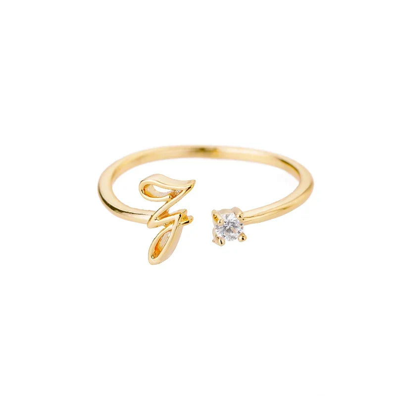 Тонкое женское кольцо на заказ с инициалом z