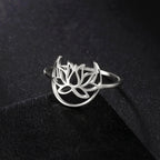 Bague Fleur de Lotus Zen Femme argent