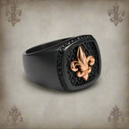 Fleur-de-Lis Signet Ring Rose Gold