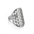 Кольцо Fleur de Vie Dawapara Mandala серебряное