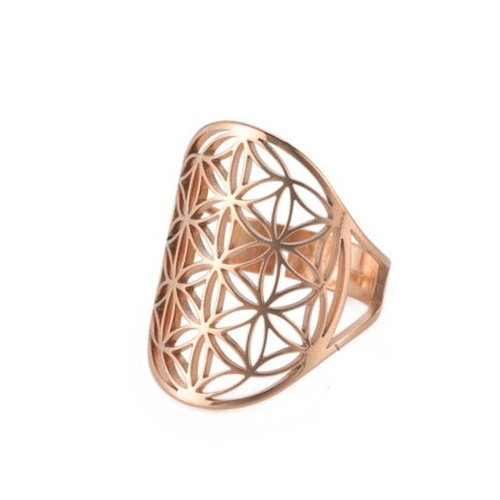 Кольцо Fleur de Vie Dawapara Mandala из золота