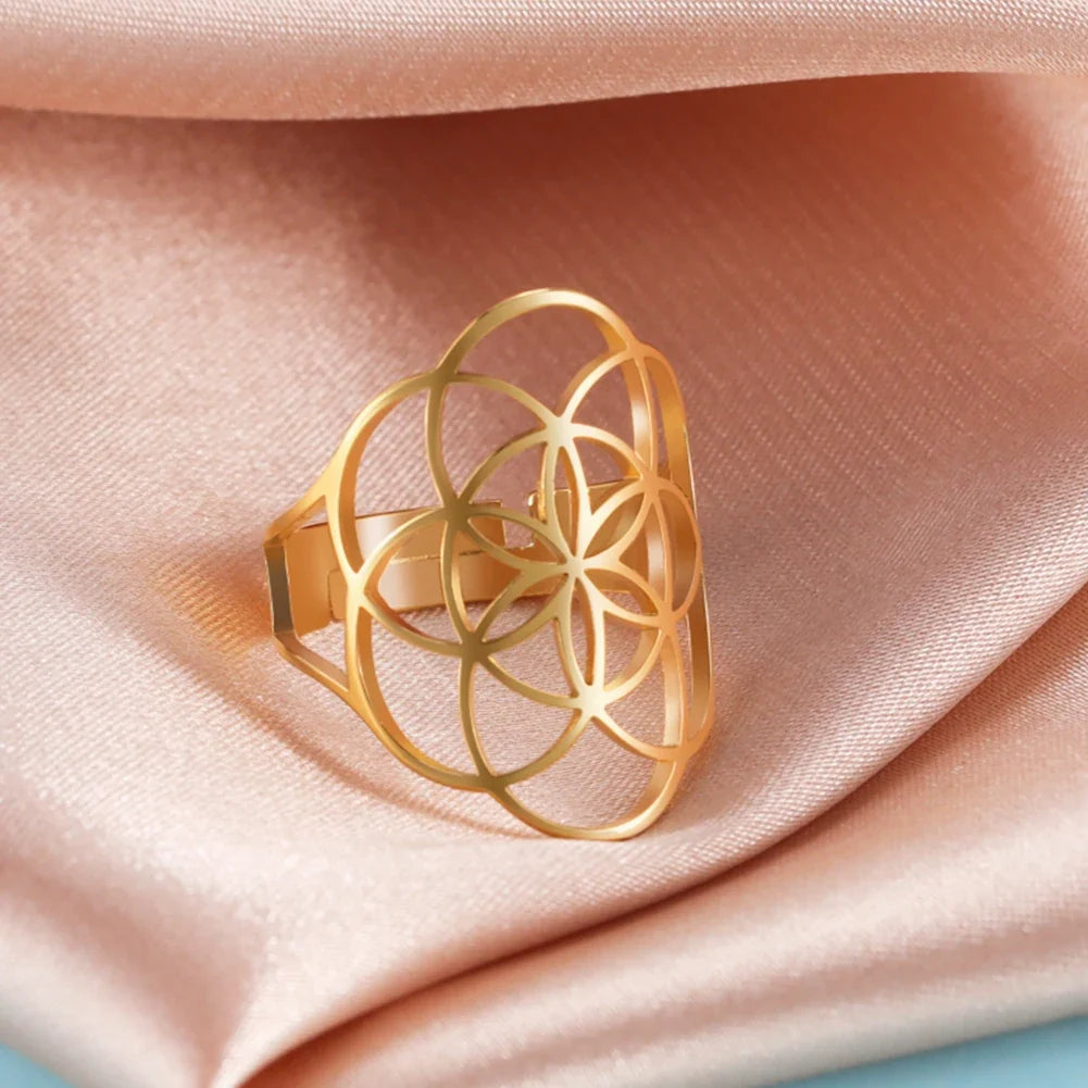 Life Seed Women's Ring Gold Band
