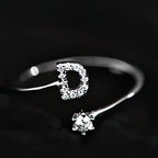 Women's initial ring - letter d