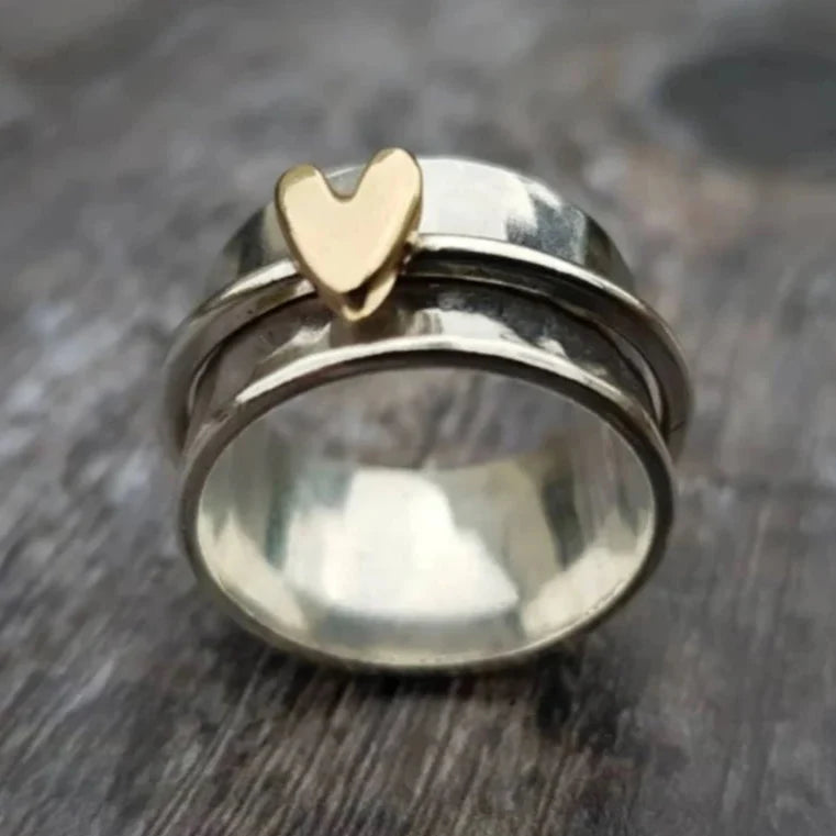 Large Heart Ring in Gold