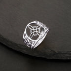 Witch's Knot Ring for Women, Protective Wiccan Ring in Silver