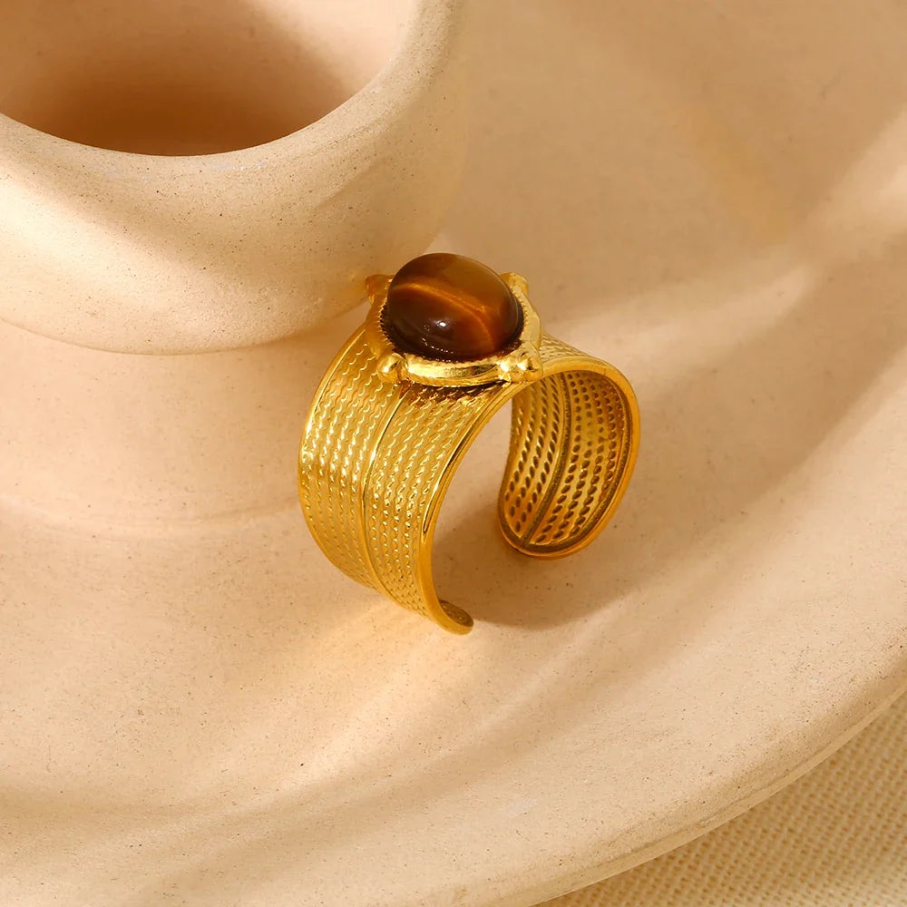 Women's Tiger's Eye Gold Ring