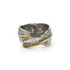 Open ring in a feather shape