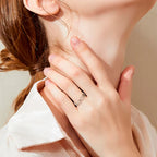 Wiccan Pentacle Ring for Women, Silver Band