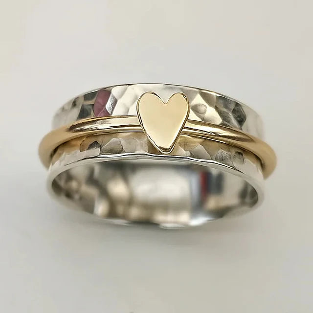 Small Colored Heart Ring