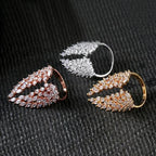 Bague Plume en Zircon or