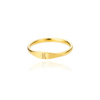 Bague femme initiale k
