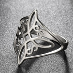 Witch’s Knot Protection Ring Unisex Wiccan Ring Silver