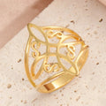 Witch’s Knot Protection Ring Unisex Wiccan Ring Gold