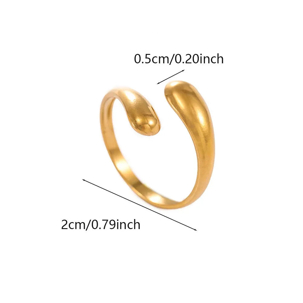 Retro Water Drop Ring