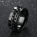 Bague Rotative Anti-Stress pour Homme noir