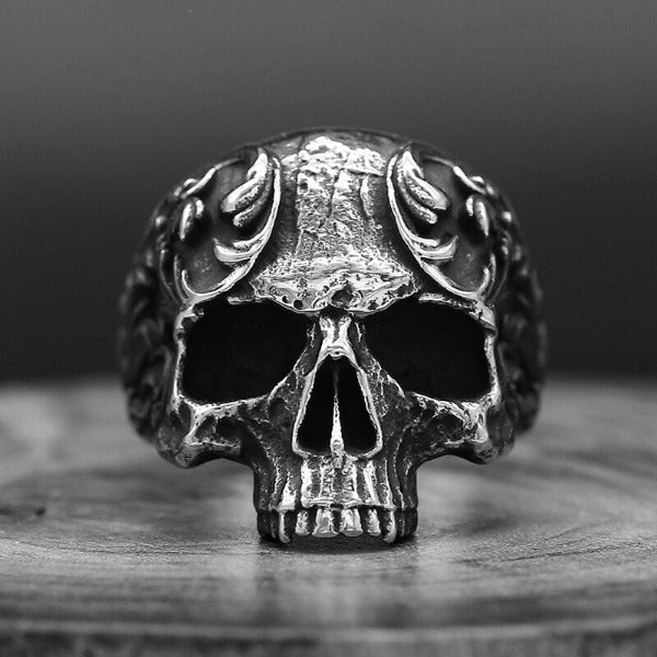 Steel Skull Ring without Crown