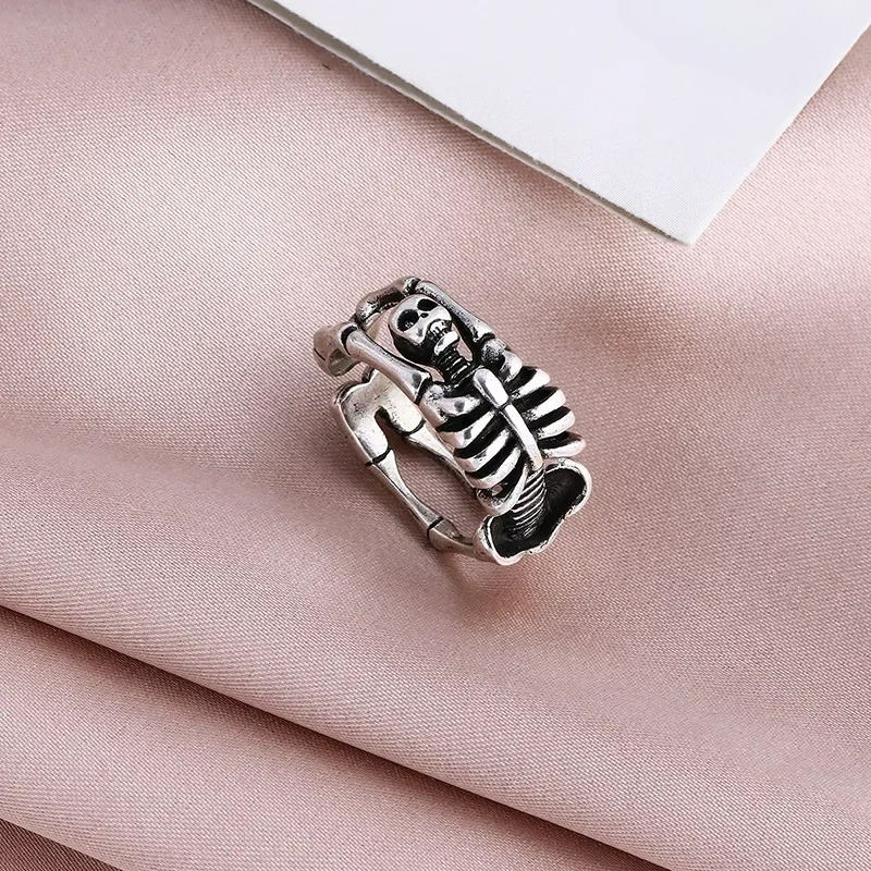 Skeleton Skull Ring