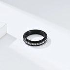 Anti-Stress Spinning Ring with Zircon