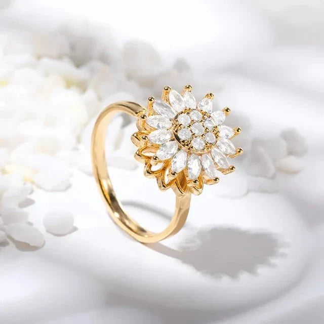 Stress-Relief Sunflower Ring