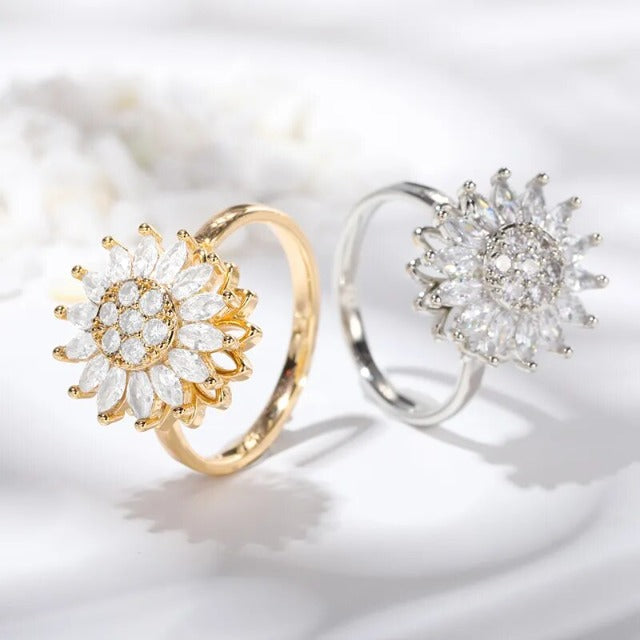 Stress-Relief Sunflower Ring