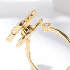 Gold Stress-Relief Sunflower Ring
