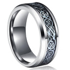 Кольцо Viking Jarl серебристое и чёрное