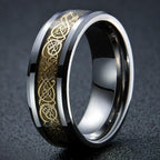 Кольцо Viking Jarl серебристое и золотистое