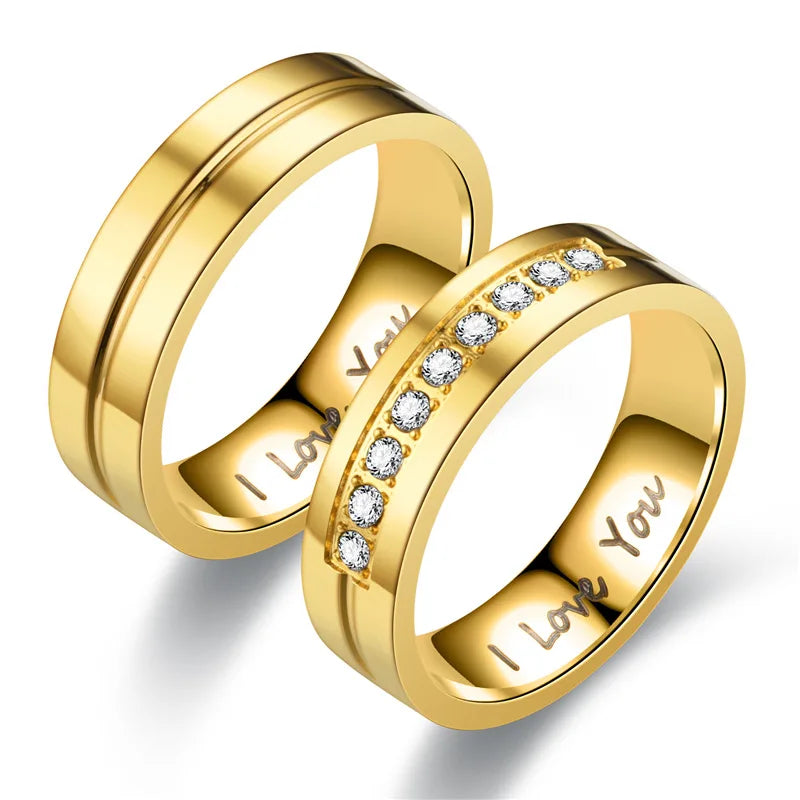 Couple Rings Love Ring Gold