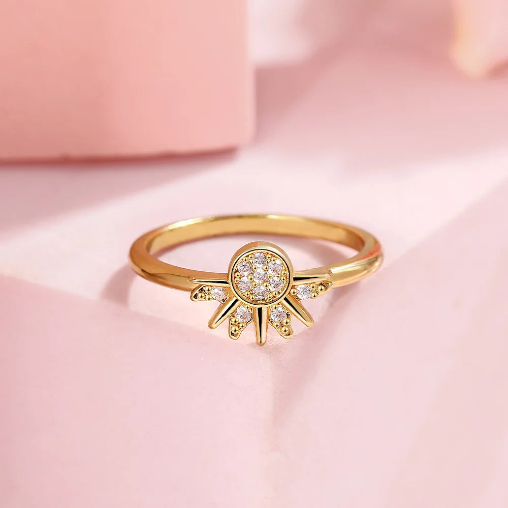 Couples Rings Sun Ring in Zircon Sun