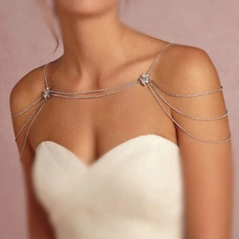 Women's Shoulder Jewelry - Collarbone & Shoulder Chain silver