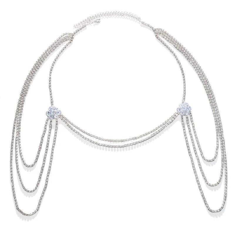 Women's Shoulder Jewelry - Collarbone & Shoulder Chain silver
